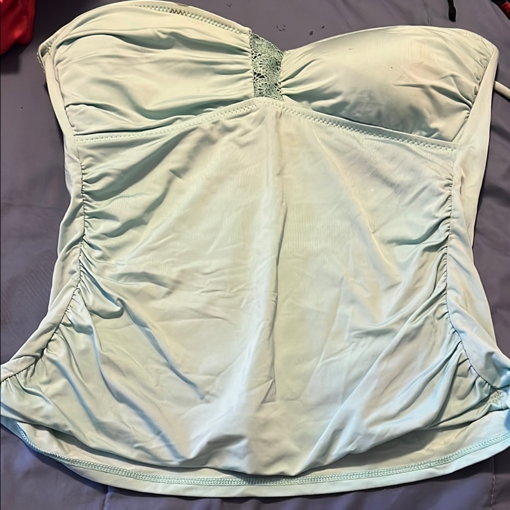 Daniel Cremieux Light Green Strapless Top